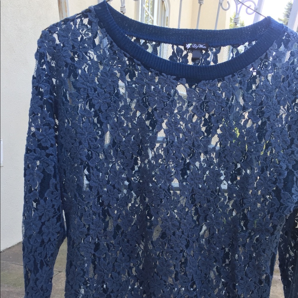 Lace long sleeve top